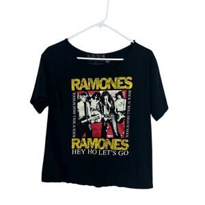 Ramones Black Band Tee size Y XL